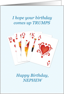 Nephew, Birthday, Hearts Trumps Whist card