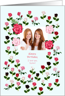 Sister Birthday Add a Picture Roses card