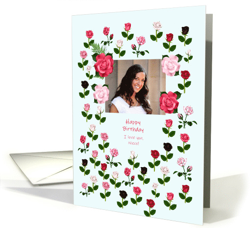 Niece Birthday Add a Picture Roses card (1616444)