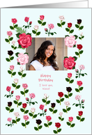 Niece Birthday Add a Picture Roses card