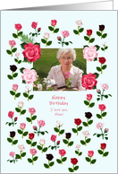 Mimi Birthday Add a Picture Roses card