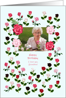 Grandma Birthday Add a Picture Roses card