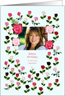 Godmom Birthday Add a Picture Roses card