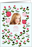 Goddaughter Birthday Add a Picture Roses card