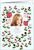 Girlfriend Birthday Add a Picture Roses card