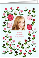Fiancee Birthday Add a Picture Roses card
