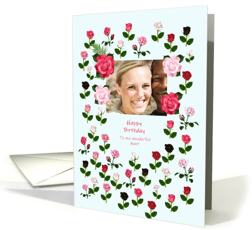 Aunt Birthday Add a Picture Roses card (1616624)
