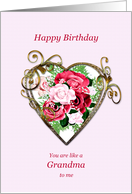 Like A Grandma Birthday Antique Painted Roses card