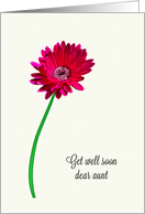 Aunt Get Well Soon Painted Flower card