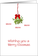 Christmas Mistletoe Kiss card