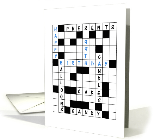 99th Birthday Crossword Puzzle card (1627308)