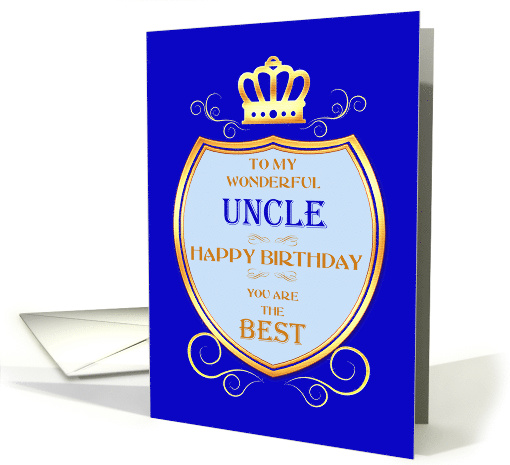 Uncle Birthday with Shield card (1633918)