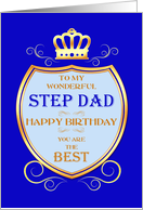 Step Dad Birthday with Shield card