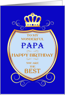 Papa Birthday with Shield card