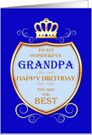 Grandpa Birthday with Shield card