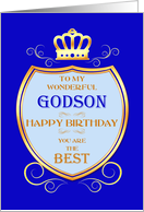 Godson Birthday with Shield card