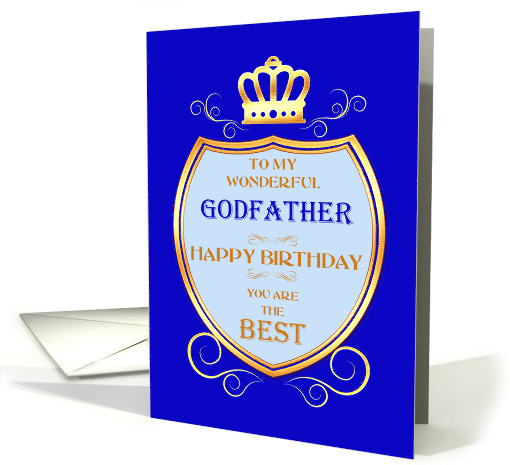 Godfather Birthday with Shield card (1633946)