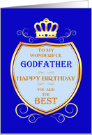 Godfather Birthday with Shield card
