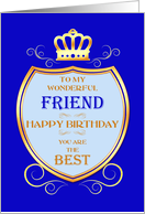 Friend Birthday with Shield card