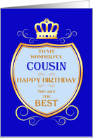 Cousin Birthday with Shield card
