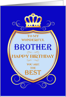 Brother Birthday with Shield card