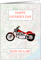 Son-in-Law Father’s Day with Map and Motorbike card