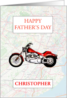 Add a Name Father’s Day with Map and Motorbike card