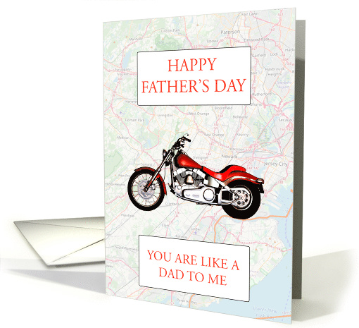 Like a Dad Father's Day with Map and Motorbike card (1636934)