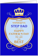 Step Dad Father’s Day with Shield card