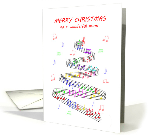 Mum Sheet Music with a Stave Christmas card (1646588)