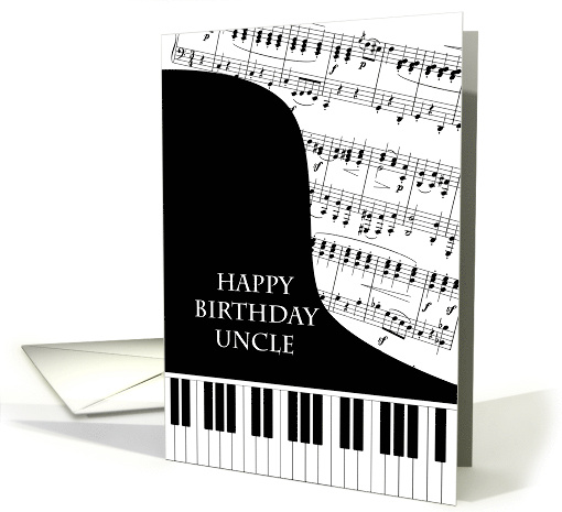Uncle Piano and Music Birthday card (1648588)