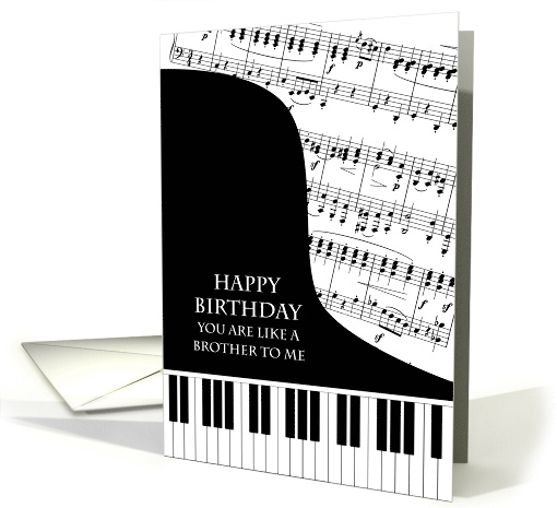 Like a Brother Piano and Music Birthday card (1648626)