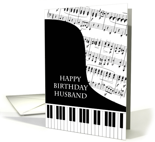 Husband Piano and Music Birthday card (1648628)