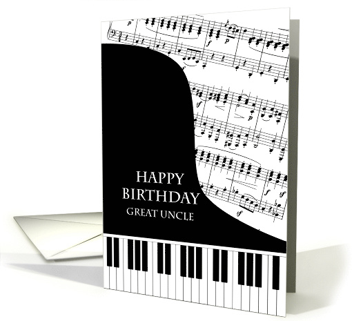 Great Uncle Piano and Music Birthday card (1648630)