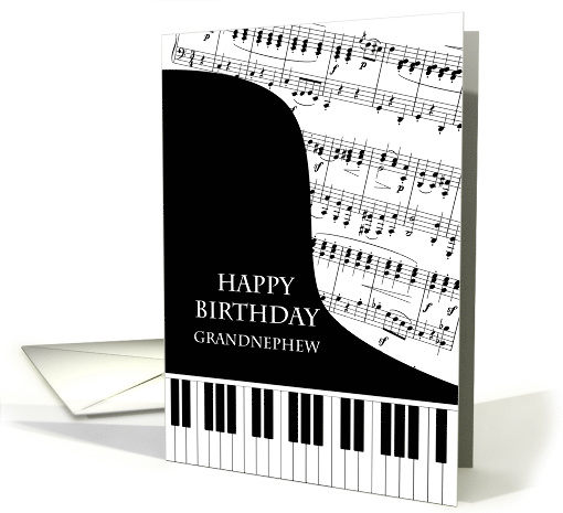 Grandnephew Piano and Music Birthday card (1648656)