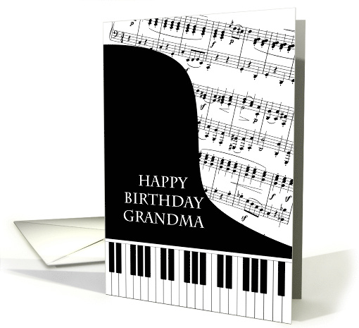 Grandma Piano and Music Birthday card (1648662)