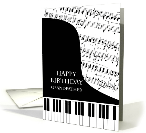 Grandfather Piano and Music Birthday card (1648664)