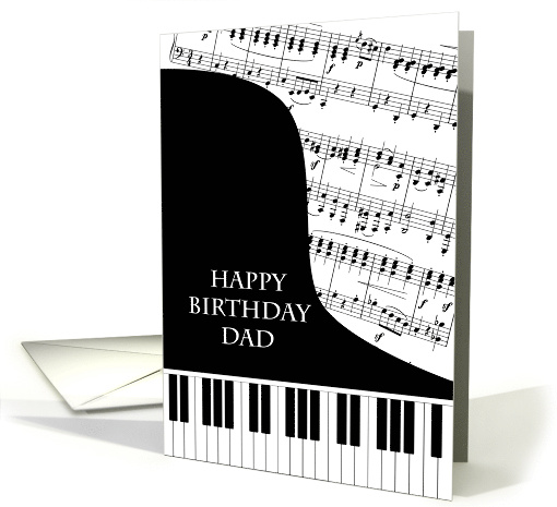 Dad Piano and Music Birthday card (1648822)