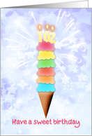 102nd Birthday Giant Ice Cream card