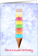 80th Birthday Giant Ice Cream card