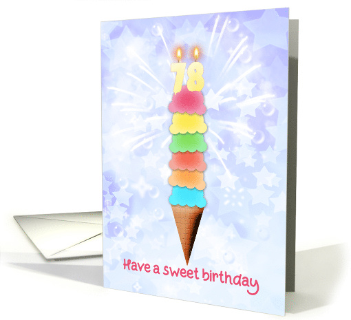 78th Birthday Giant Ice Cream card (1654618)