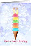 73rd Birthday Giant Ice Cream card