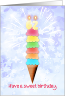 62nd Birthday Giant Ice Cream card