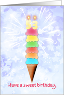 53rd Birthday Giant Ice Cream card