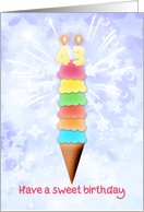 43rd Birthday Giant Ice Cream card