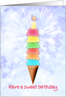 8th Birthday Giant Ice Cream card