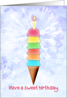 7th Birthday Giant Ice Cream card