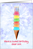 Son Birthday Giant Ice Cream card