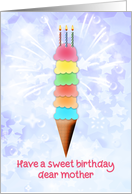 Mother Birthday Giant Ice Cream card