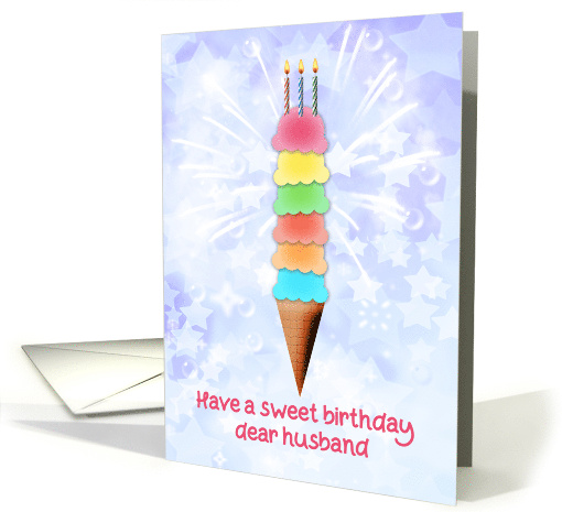 Husband Birthday Giant Ice Cream card (1656342)